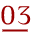 A red and black image of the number 3