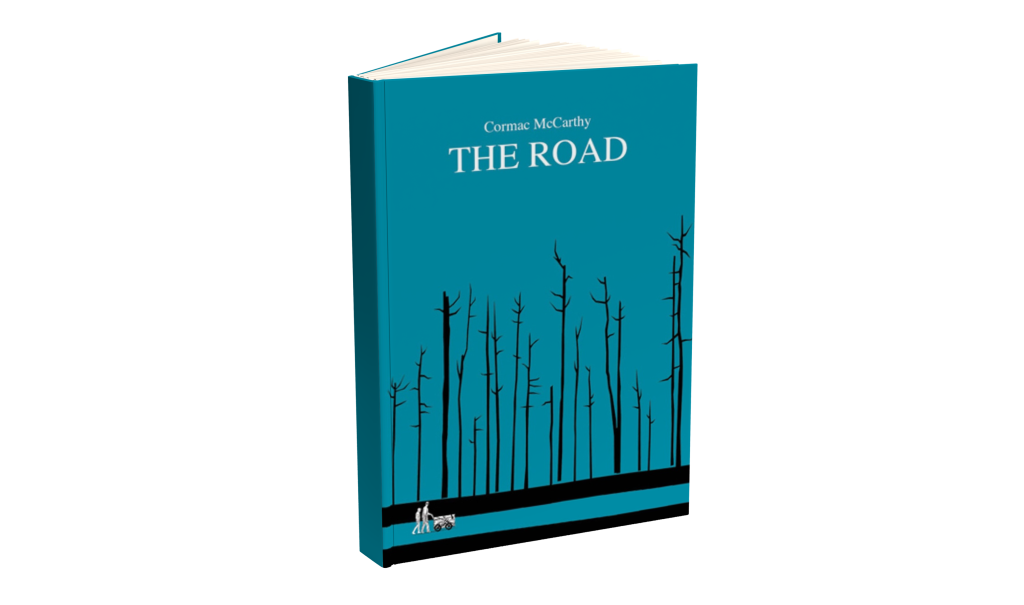 A book cover with trees in the background.