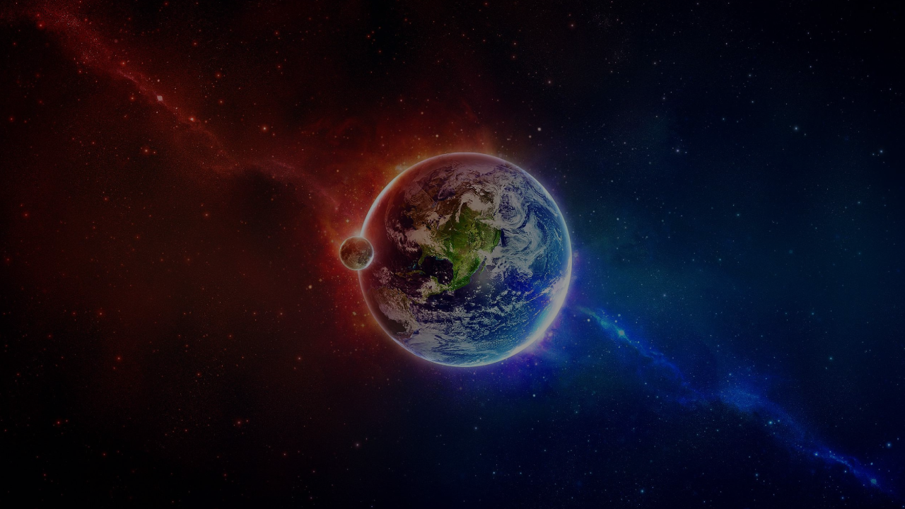 A planet with the sun and moon in it