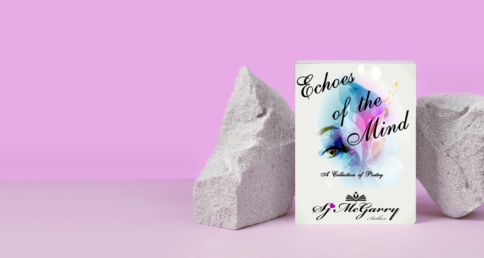 A book and rock on the table