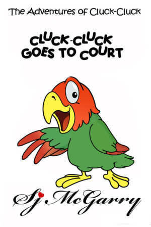 Parrot character on book cover illustration.